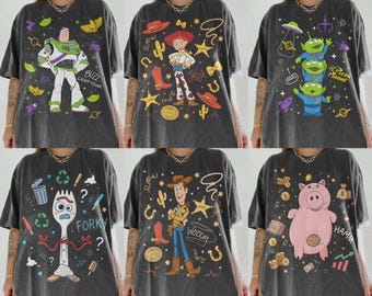 Vintage Toy Story Comfort Shirt, Disney Family Vacation Shirt, Pixar Friends Matching Tee, Disney Trip Group Shirt,Disneyworld Family Outfit