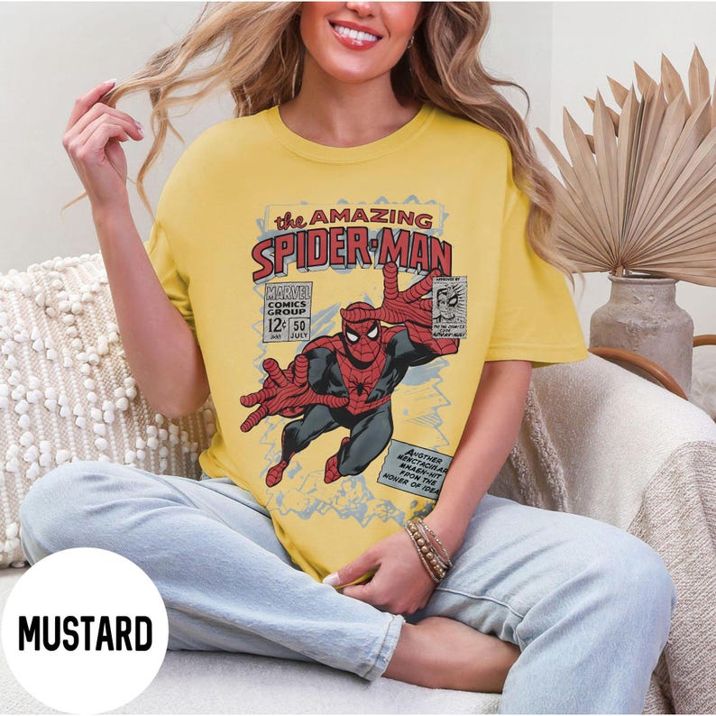 Disney The Amazing Spider Man Shirt, Marvel Avengers Shirt, Vintage 90s Spider-Man Comic Shirt, Spider Man tee, Disney Spider Kids Shirt image 13