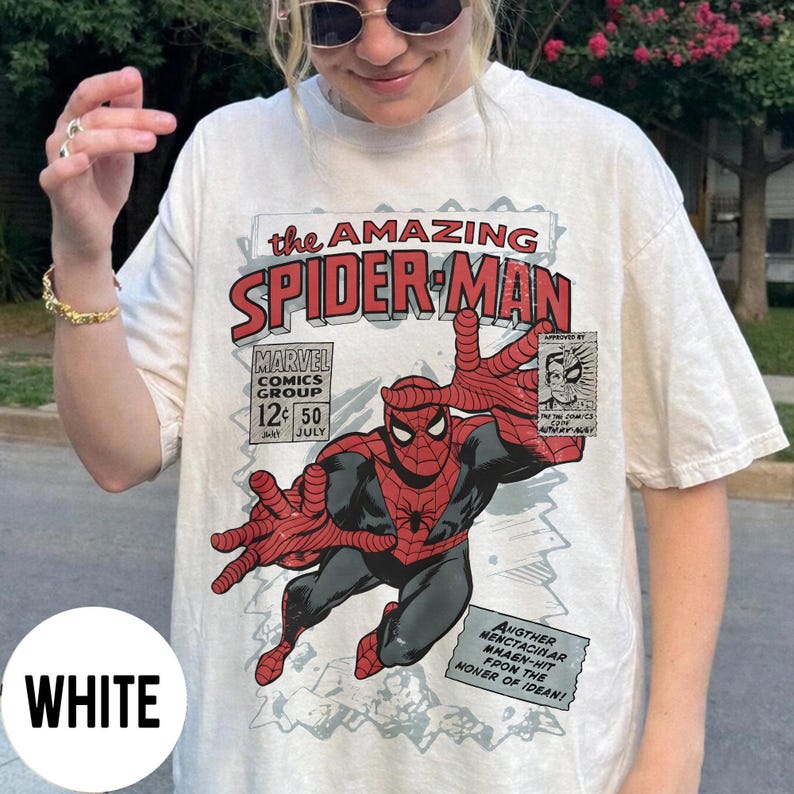 Disney The Amazing Spider Man Shirt, Marvel Avengers Shirt, Vintage 90s Spider-Man Comic Shirt, Spider Man tee, Disney Spider Kids Shirt image 2