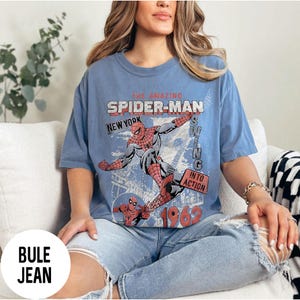 Maglietta retrò Marvel The Amazing Spider-Man 1962, maglietta vintage con copertina del fumetto Amazing Spider-Man, per i fan dell'MCU, maglietta Disney Spider Kids immagine 10