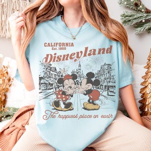 Retro Disneyland Mickey And Minnie Shirt, Disneyland California Est.1955 Shirt, Mickey And Friends Tee, Disney Vacation sweatshirt image 7