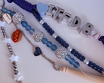 Dodgers Baseball Taschenanhänger Schlüsselanhänger, Chunky Letters, Spieltag Zubehör