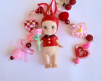 ソニー・エンジェルにインスパイアされたウサギのバッグチャームキーホルダー