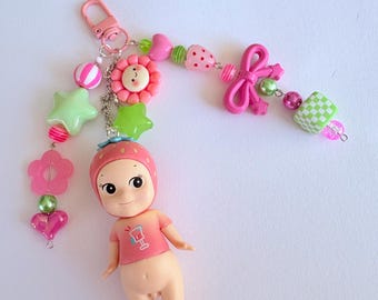 ソニー・エンジェルにインスパイアされたイチゴのキーホルダー／バッグチャーム