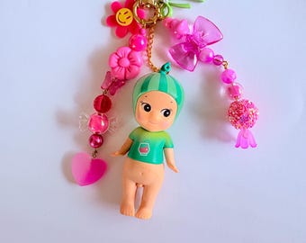 ソニーエンジェルをモチーフにしたスイカのキーホルダー/バッグチャーム