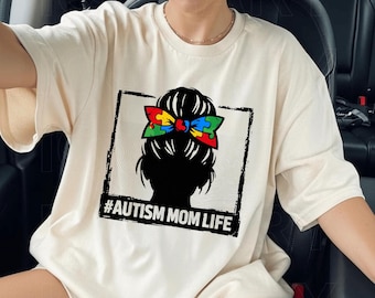 Autism Mom Life Puzzle Awareness Support PNG: Autism Awareness Mom png Puzzle Piece Support "(Digital Download)"