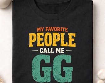 My Favorite People Call Me T-shirt GG Grandma – grappig GG Grandma-cadeau, schattige graphic grootouder-shirt