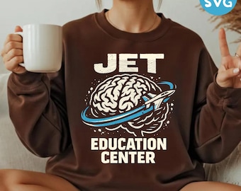 Vintage Jet Mascot PNG & SVG - Retro Aviation School Spirit Team Pride Digital Download