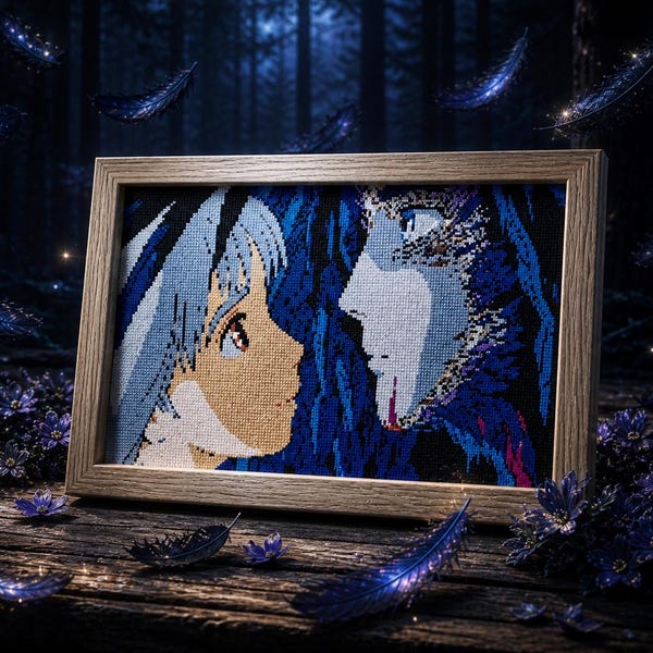 El castillo ambulante de Howl / Patrón PDF / Punto de cruz / Pareja de anime de Ghibli: Howl y Sophie (Descarga digital)