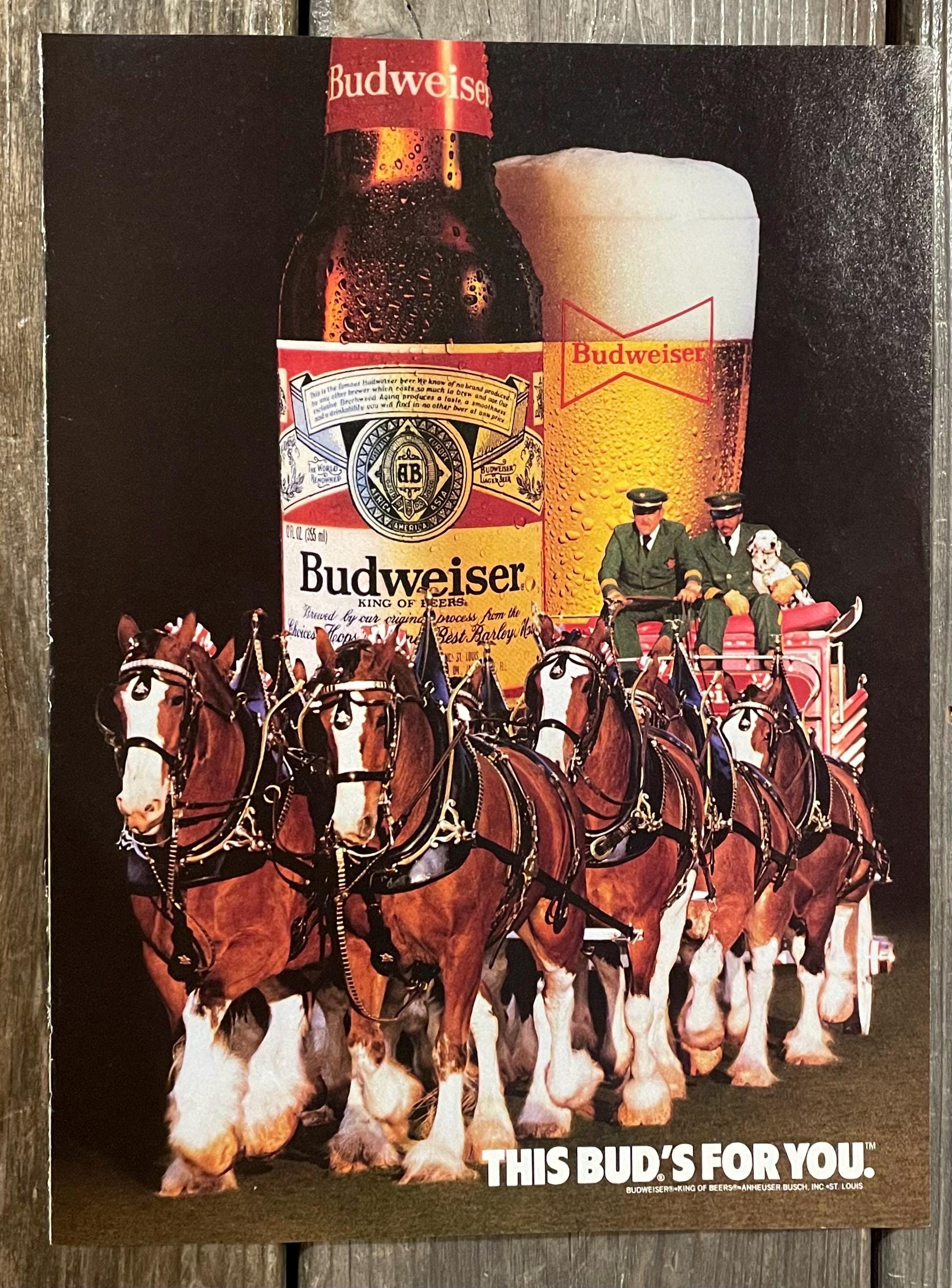 Vintage 1980s Bud Light Budweiser Beer Bar Original 80s Magazine