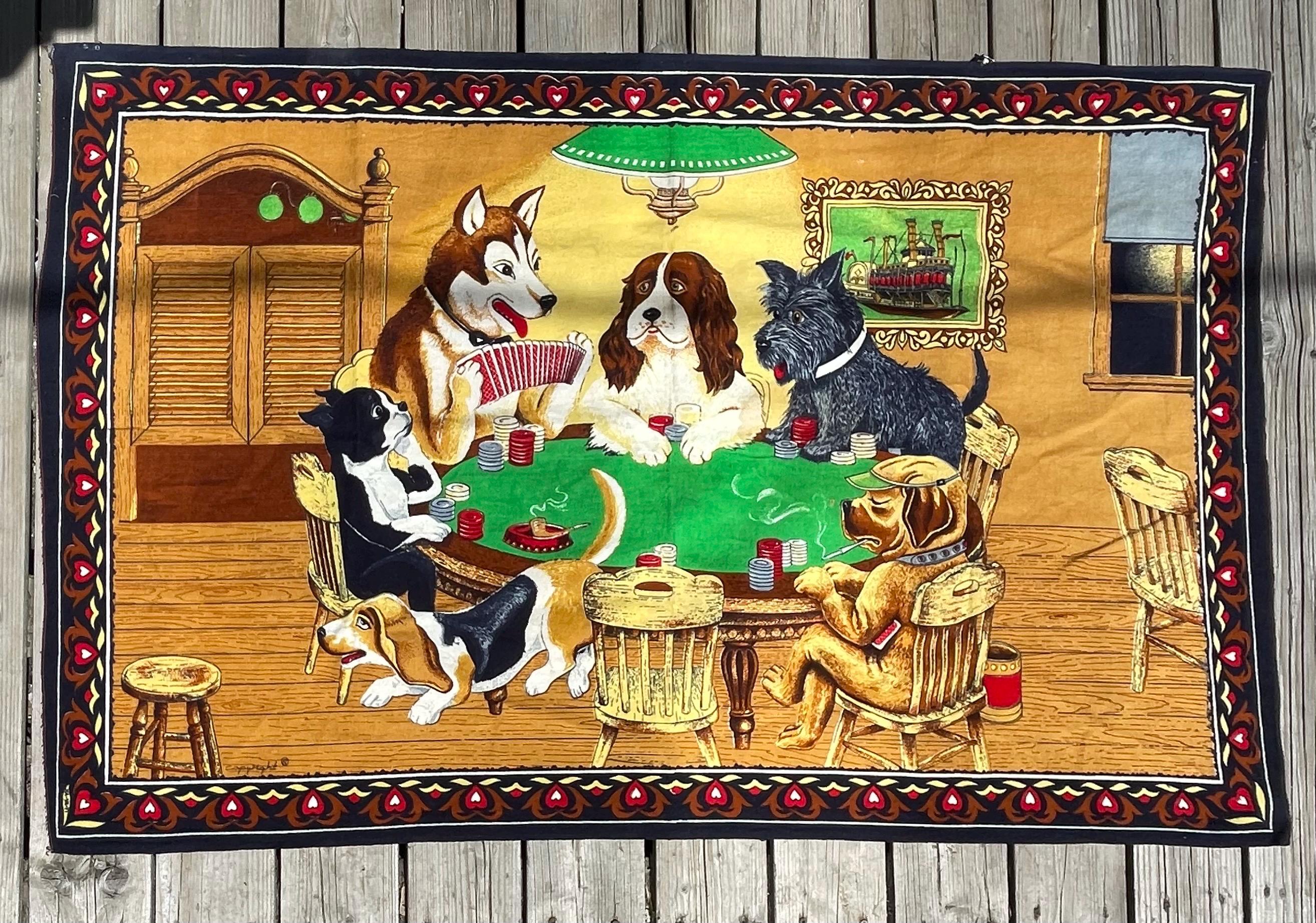Dogs Playing Poker Rug - Etsy