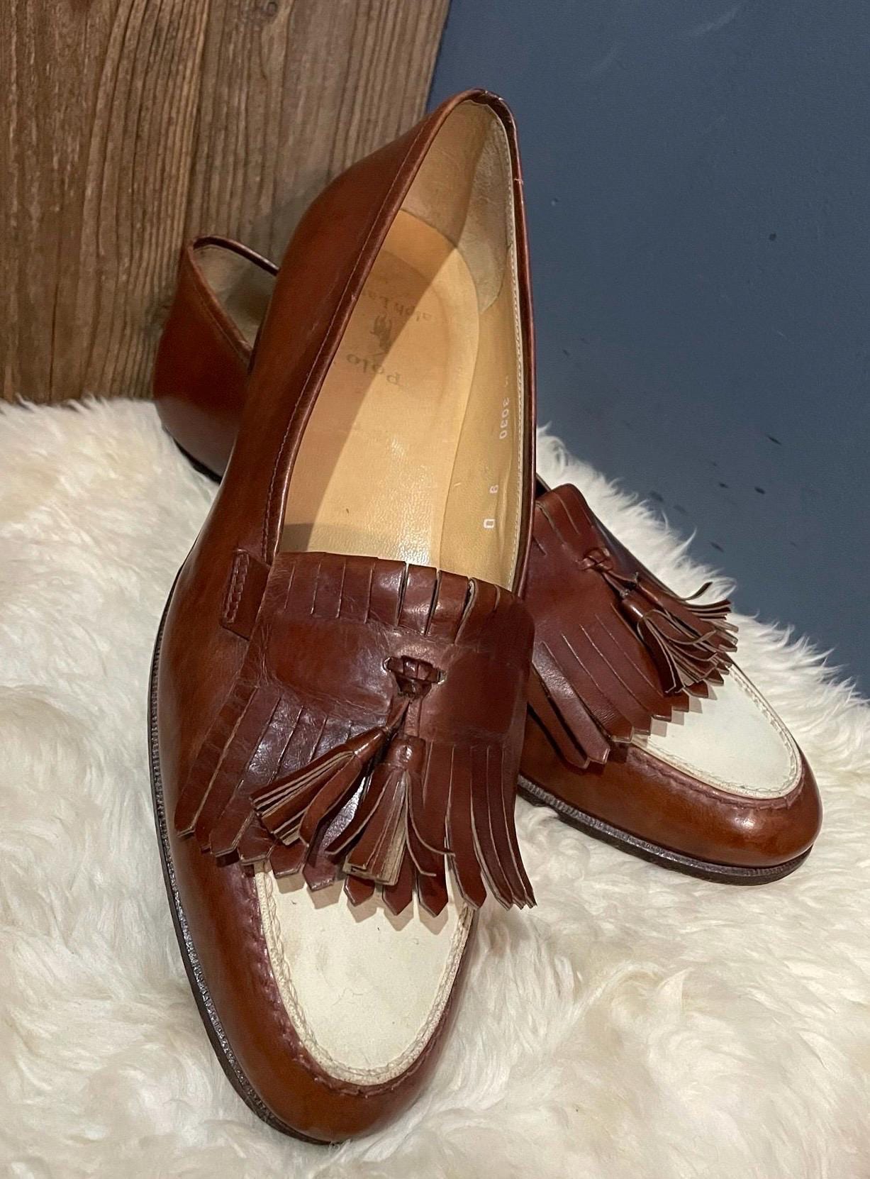 Vintage 1990s Polo Ralph Lauren Loafers Tassle Men's 9 D US Dress