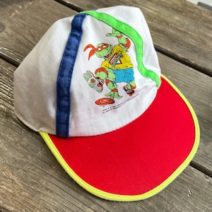 Vintage des années 1990 TMNT Teenage Mutant Ninja Turtles casquette chapeau enfants des années 90 accessoires de dessin animé rétro Original petits vêtements pour enfants émission de télévision