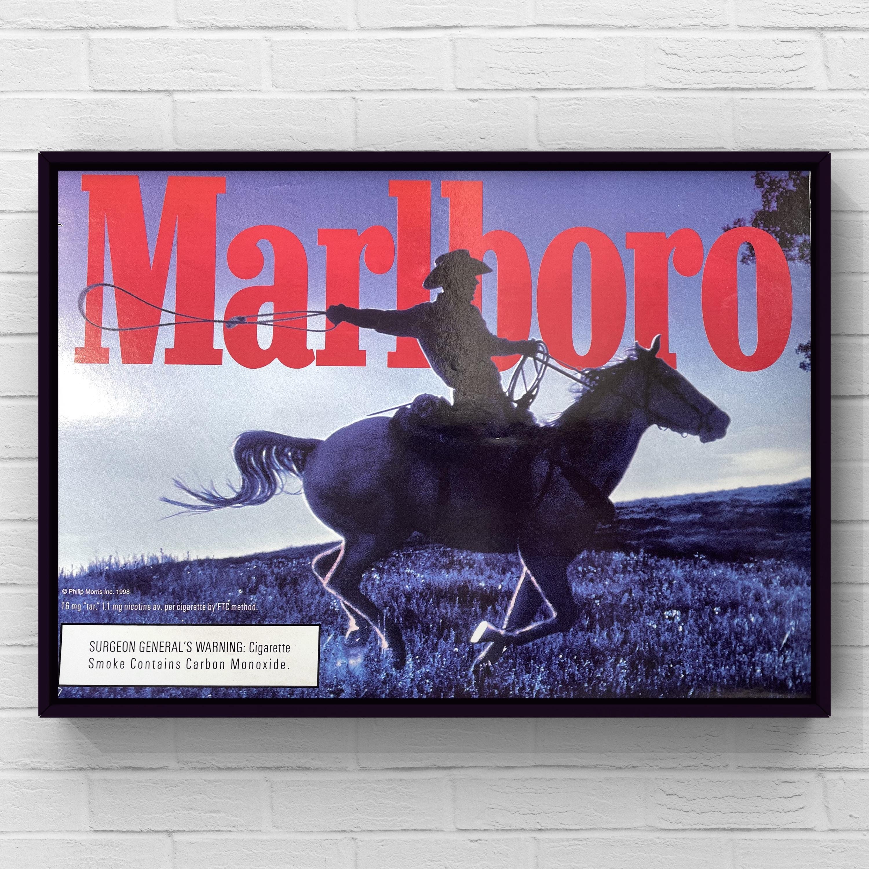 Vintage 1990s Marlboro Country Original 90s Magazine Page Ad