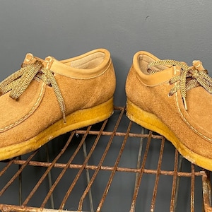 Vintage 1970s Wallabe Moccasins Dress Shoes Size 8 US Men’s Original Brown 70s Outfit Western Leather Womens 10 US Classy Formal Gift