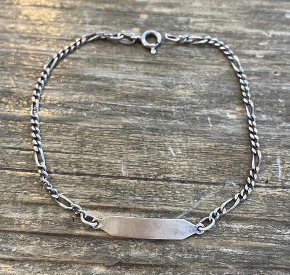 Vintage 1990s Chain ATC Italy Bracelet 925 Silver Handmade One
