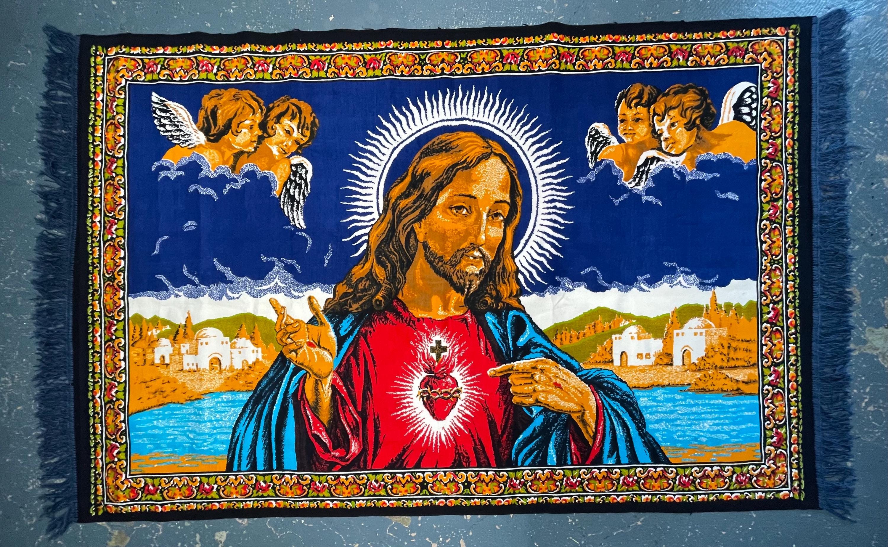 Vintage Jesus Rug - Etsy