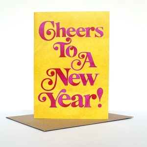 Saludos a un Año Nuevo - Tarjeta de felicitación - 5" x 7" tamaño A7