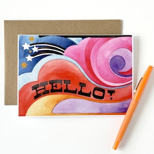 ¡Hola! Tarjeta de felicitación - 5" x 7" tamaño A7