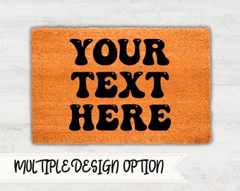 Personalized Doormat, Custom Text Door Mat, Custom Welcome Mat, Family Name Doormat, Housewarming Gift, Front Porch Decor