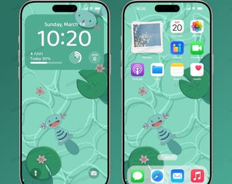Descarga del fondo de pantalla digital de Wooper de Pokémon para iPhone