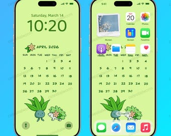 Descarga del fondo de pantalla del calendario de abril de 2026 de Pokémon para iPhone
