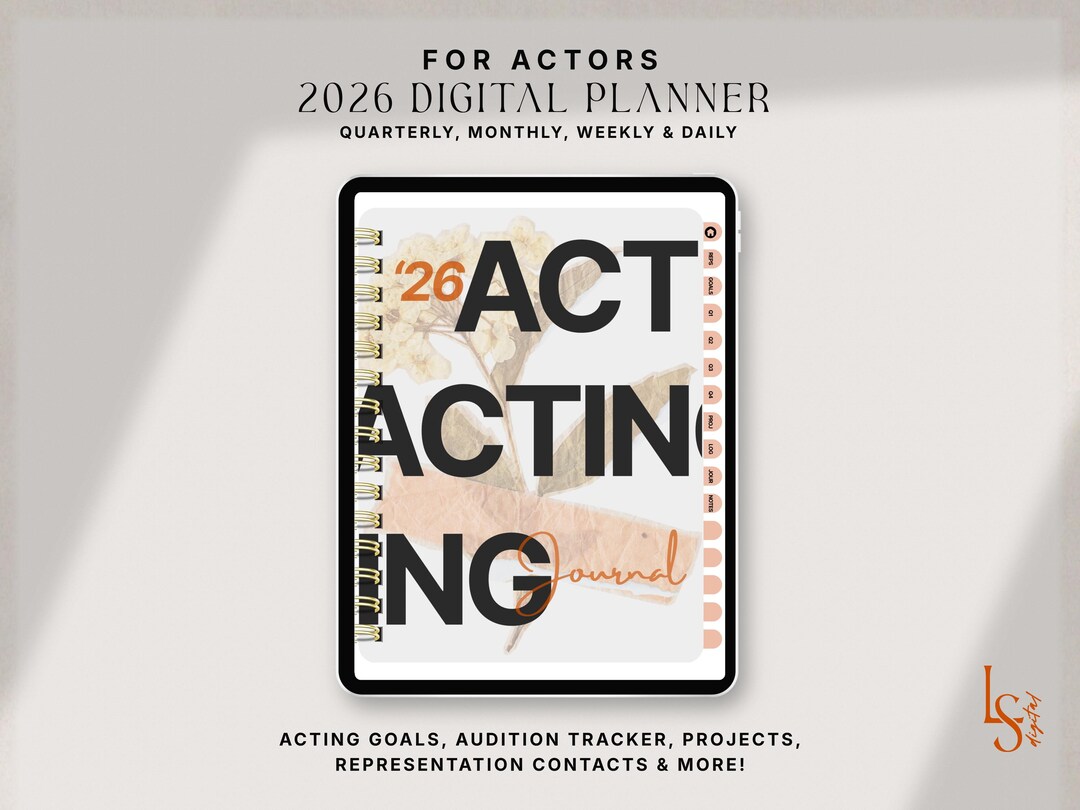 2026 Actor Digital Planner | Audition Tracker, Acting Goals (ipad ...