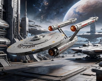 Collector's edition spaceship building block model, a perfect gift for Star Trek fans