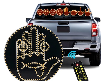 Finger Car Light with Remote Control, Gesture Emoji Sign for Fun Road Rage Relief, Personalized Car Gadget & Driving Communication Tool