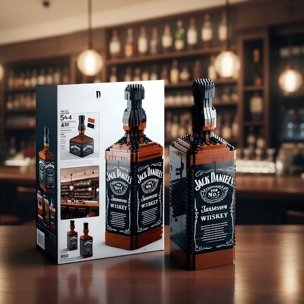 Whiskey Bottle Building Block Set – Creative Display Model, Ages 4+ - Etsy