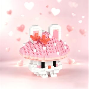 Mini Mushroom Building Blocks, Cute Micro Bricks Set, DIY 3D Puzzle Toy, Desk Decor Gift for Kids & Adults, Collectible Miniature Figurine