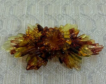 Horquilla/pinza para el cabello 3D de Lucite imitación carey VINTAGE / De la colección HARNYYco VINTAGE