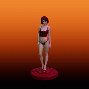 Stylized Female Figure STL | Multicolor 3D Model | Casual Girl Statue | OBJ STL 3MF | Printable Resin Figure | Digital Download