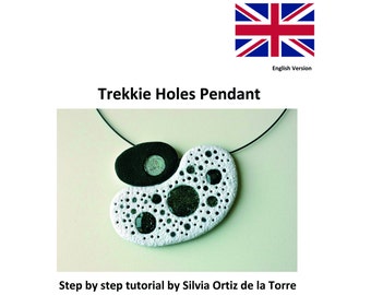 Trekkie Holes Polymer Clay Pendant step by step tutorial. English Version