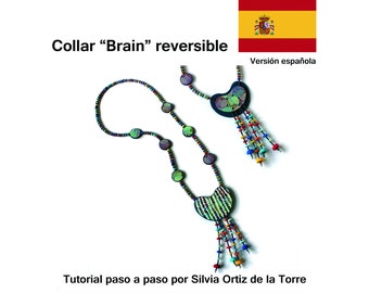 Brain Cane Polymer Clay Necklace step by step tutorial. Spanish Version.