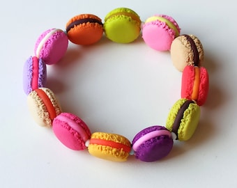 Französische Macarons Polymer Clay Armband