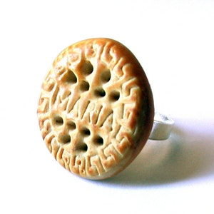 Polymer Clay Maria Cookie Ring.