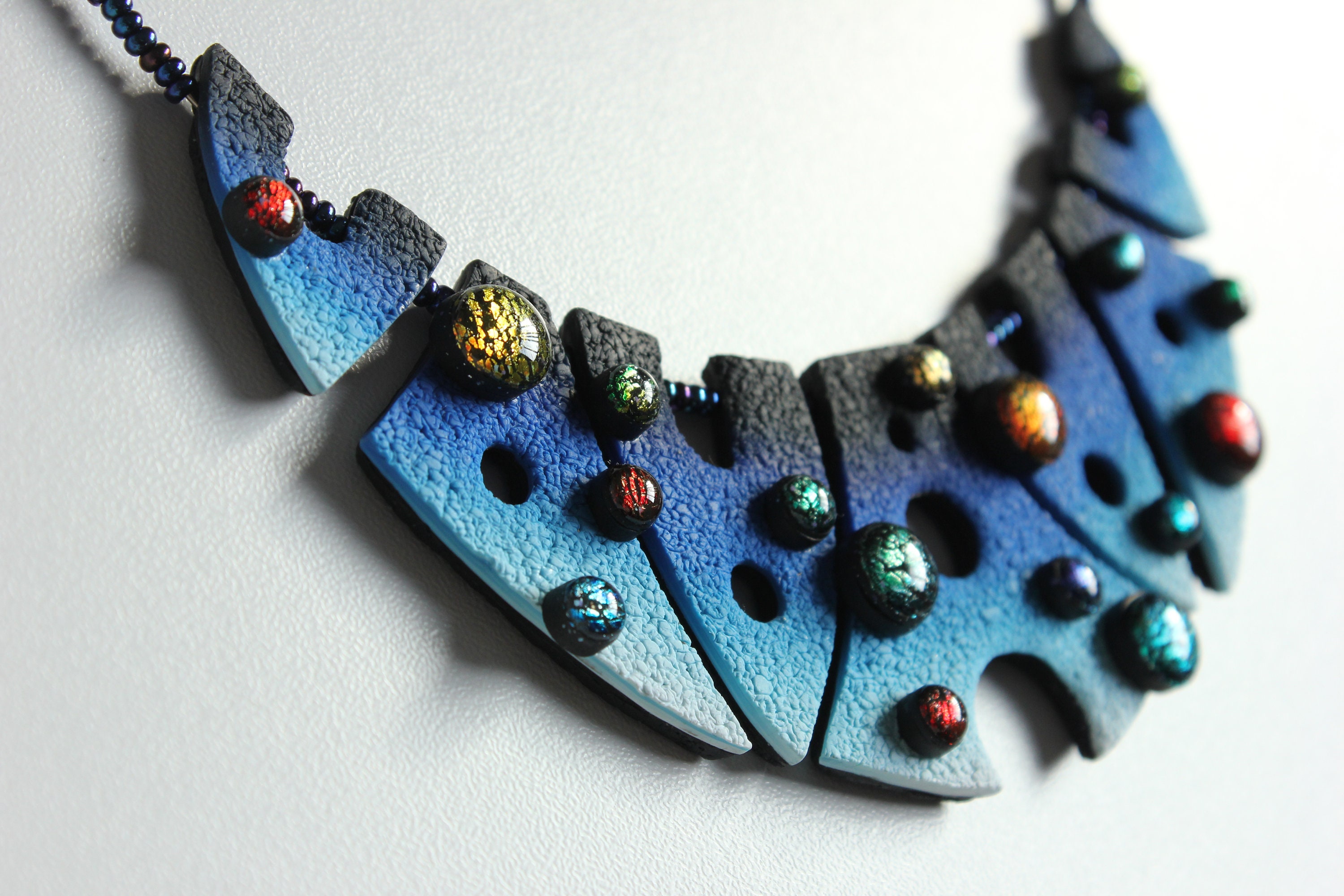 Otherworldly Polymer Clay Necklace Original Design by Silvia | Etsy