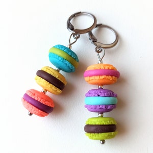 French Macarons Polymer Clay Earrings