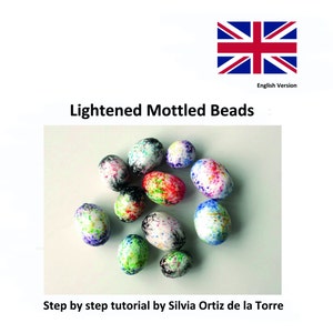 Lightened Mottled Beads, Polymer Clay Tutorial. English Version