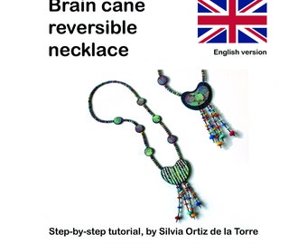 Brain Cane Polymer Clay Necklace step by step tutorial. English Version.