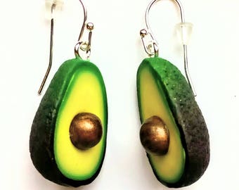 Avocado Polymer clay Earrings