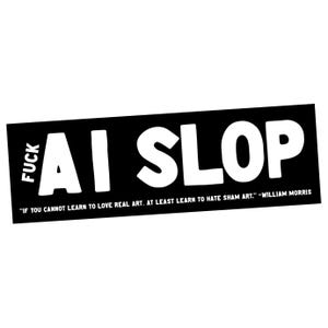 Knulla AI-slopp stötfångardekal