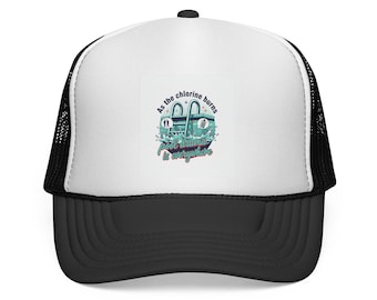 Vintage Camper Surf Van illustration Trucker Cap | Road Trip Adventure Hat