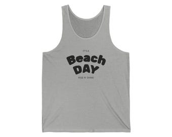 Beach Day Tank | Summer Surf Palm Graphic Tank Top