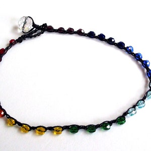 Rainbow Crochet Ankle Bracelet