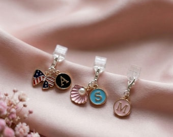 Personalized Initial Kindle Charm, Seashells USB-C Dust Plug