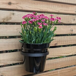 Support pour pot de fleurs sans perçage pour clôture et treillis (paquet de 5). Supports de jardin verticaux. PETG résistant aux intempéries. Tailles personnalisées disponibles.