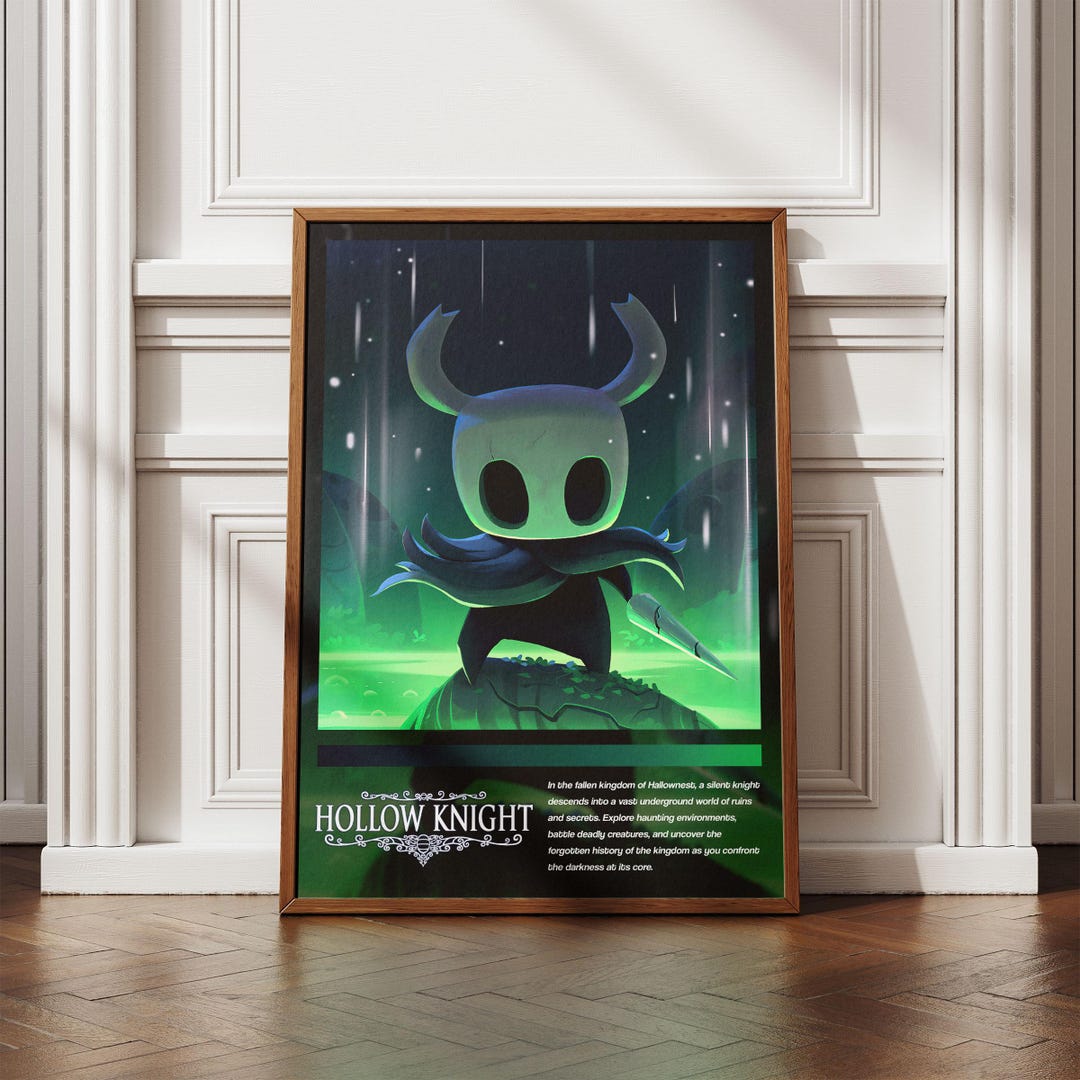 Hollow Knight Poster | Dark Indie Fantasy Video Game Wall Art | Gaming ...