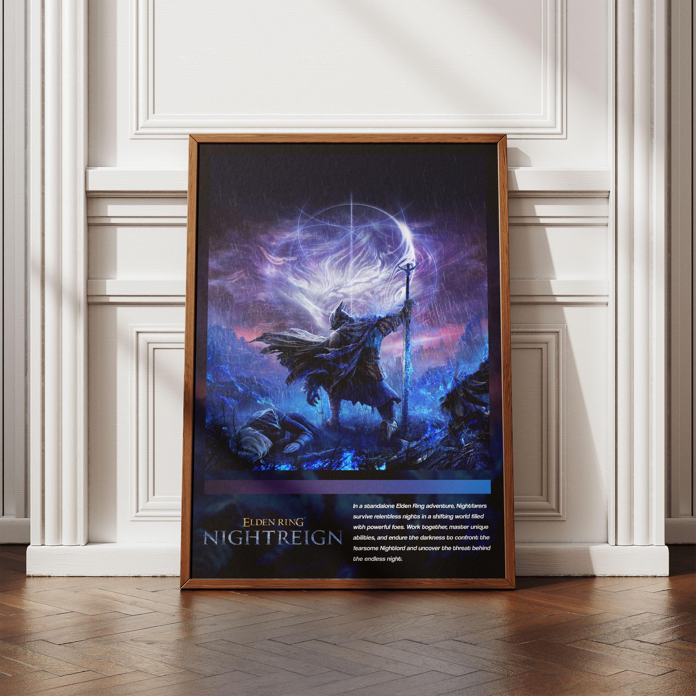 RING ELDEN エルデンリング [Ice NIGHTREIGN告知 黒枠 【非売品 B2